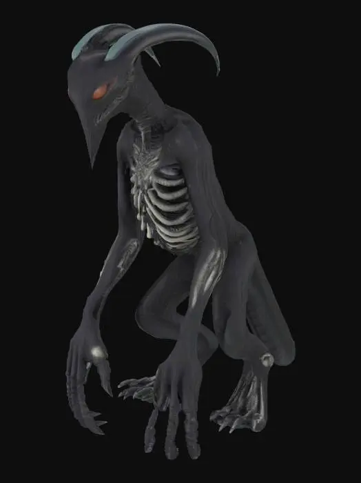 3D model for Furry Hr giger inspired creature