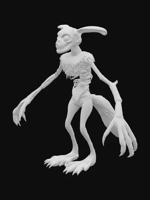 3D model for Furry Hr giger inspired creature