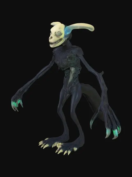 3D model for Furry Hr giger inspired creature