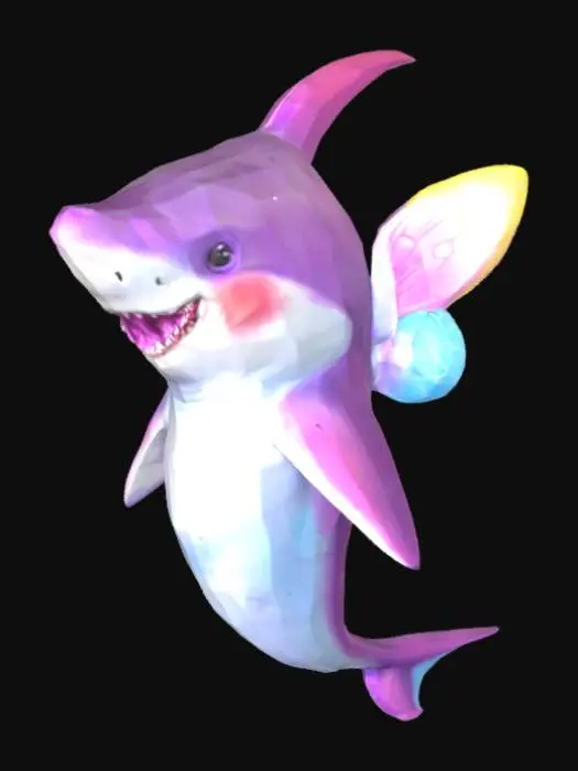 3D model for Shimmering Fairy Shark, #SketchTo3D#