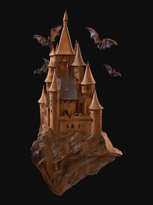 3D model for Bats Over Gothic Keep, #Halloween2025#