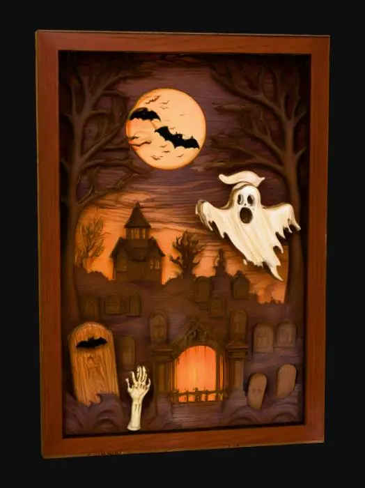 3D model for Haunted Nightscape, #Halloween2025#