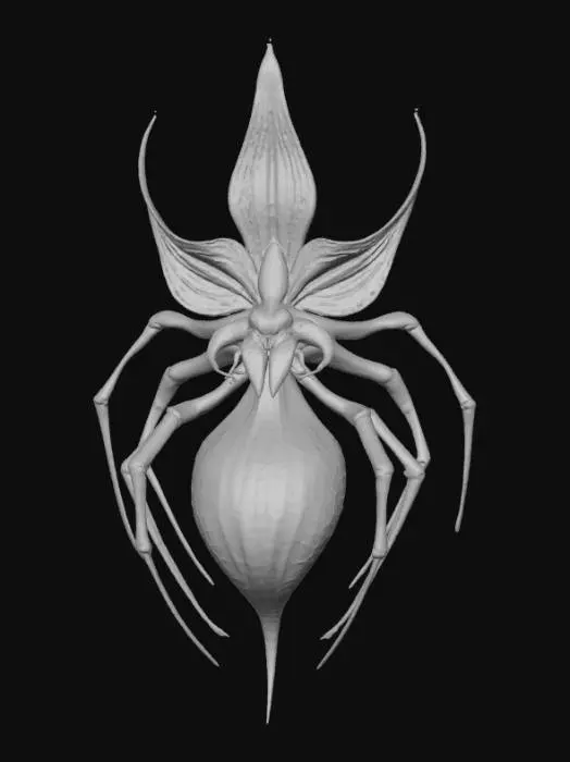 3D model for #Halloween2025#, orchid spider