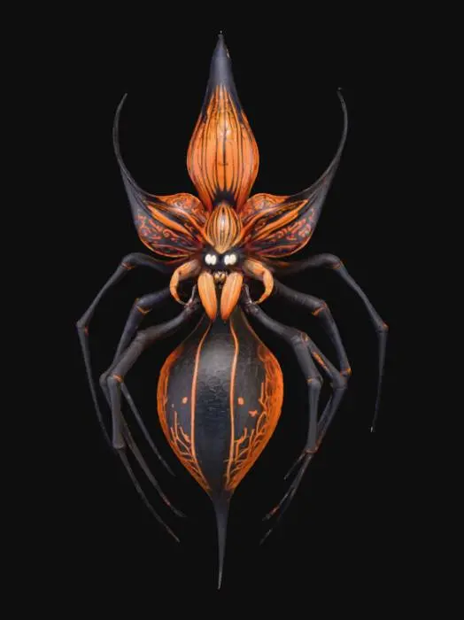 3D model for #Halloween2025#, orchid spider