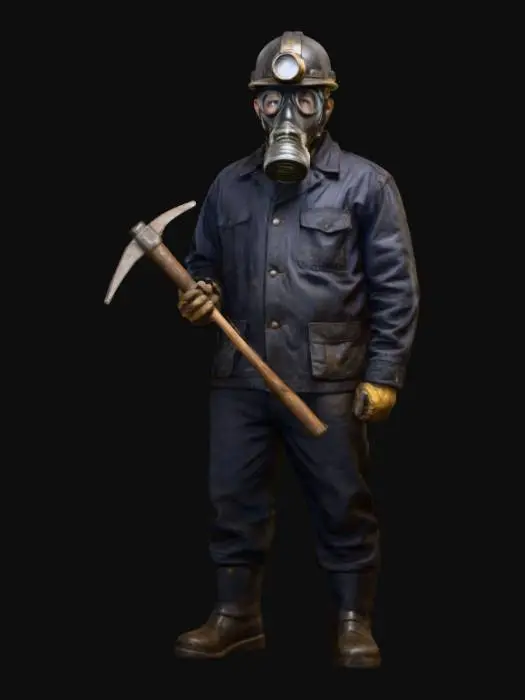 3D model for Coal Miner in Mask, #Halloween2025#