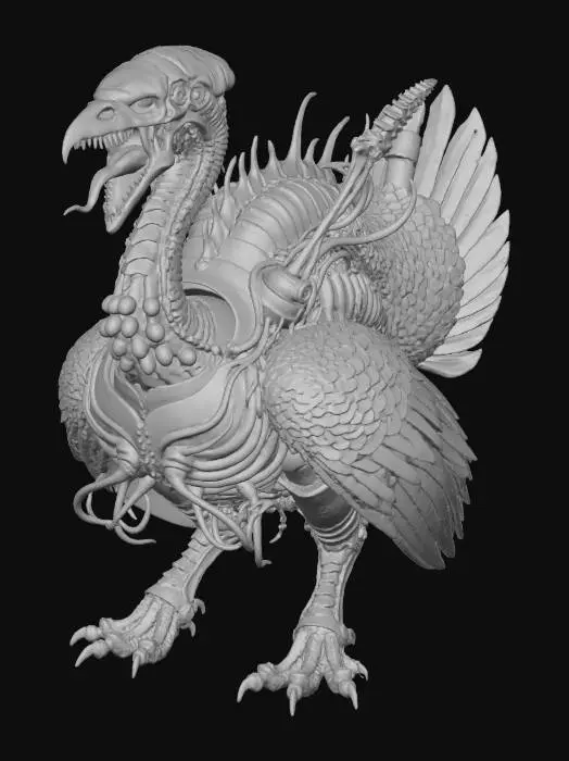 3D model for #Thanksgiving#, giger turkey