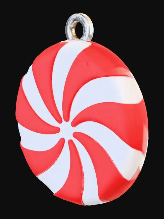 3D model for Peppermint Swirl Ornament, #Christmas2025#
