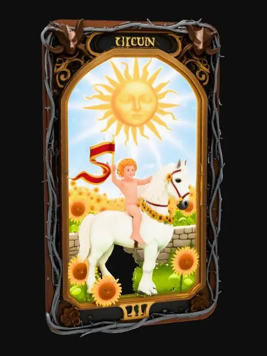 3D model for The Sun Tarot Card