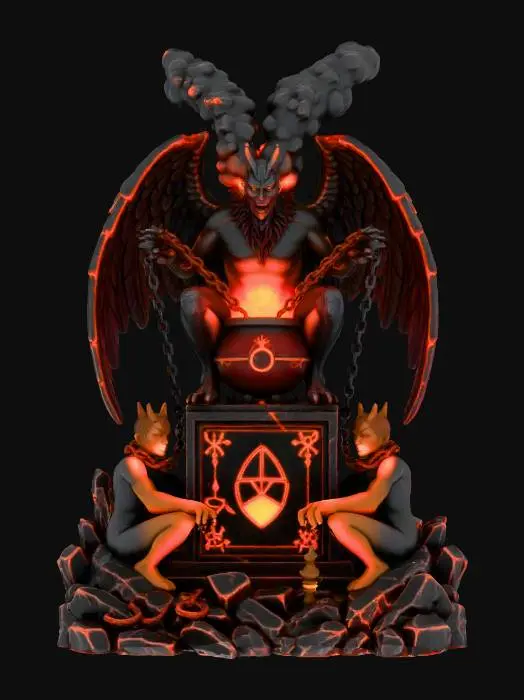 3D model for The Devil Tarot Card