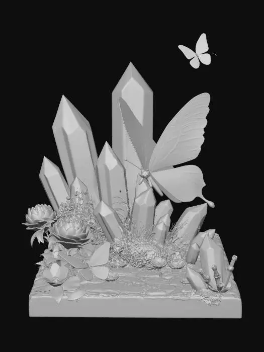 3D model for Prismatic Crystal Garden, #EasterEgg2026#