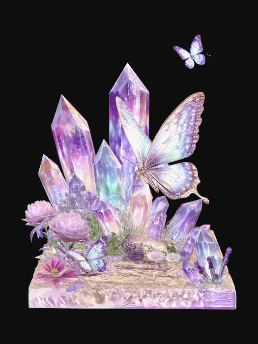 3D model for Prismatic Crystal Garden, #EasterEgg2026#
