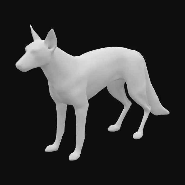 3D model for  skunk with skunk coloring and dobernan hybrid
