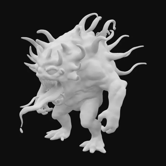3D model for Monster with mouths all over its body 