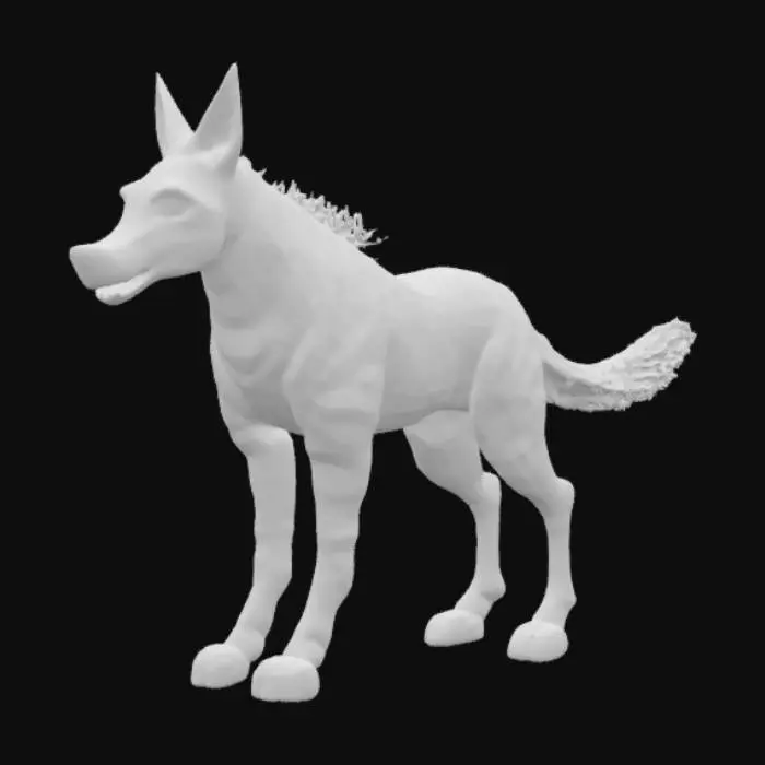 3D model for Zebra wolf hybrid 