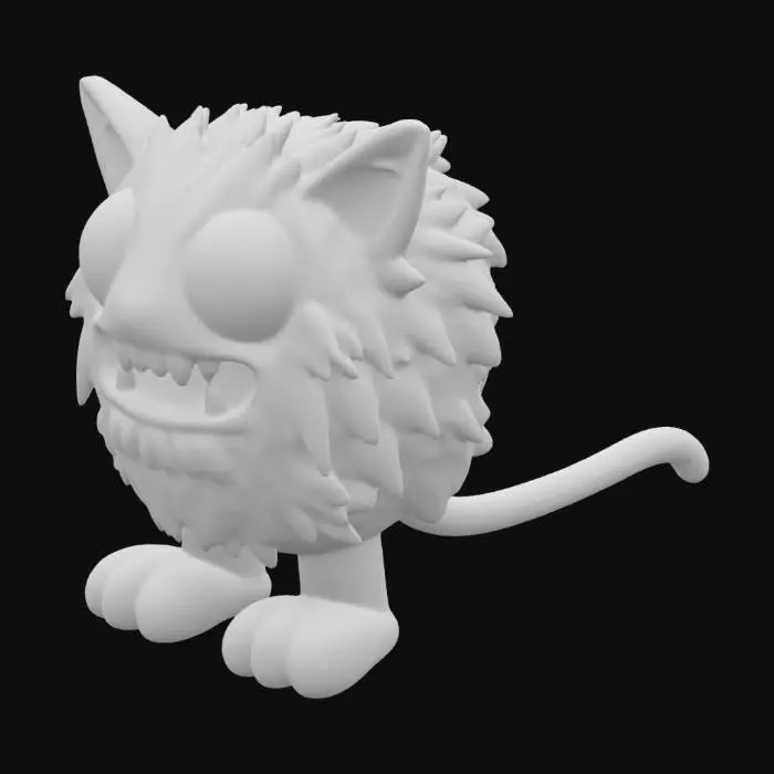 3D model for Furry Monster Doodle