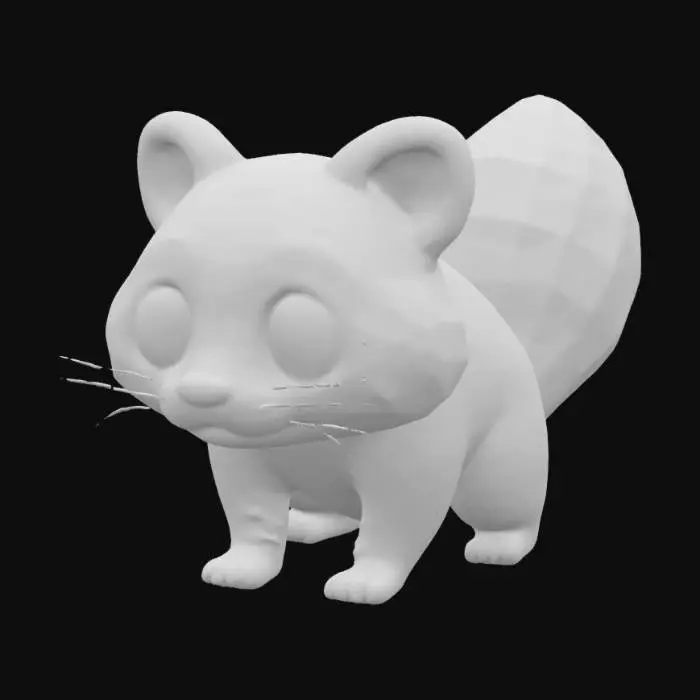 3D model for badger , racoon hybrid
