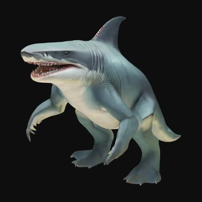 3D model for Shark as a land creature 