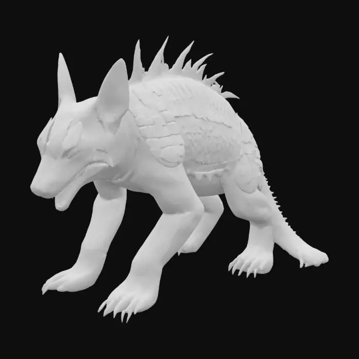 3D model for Armadillo lizard, wolf hybrid 