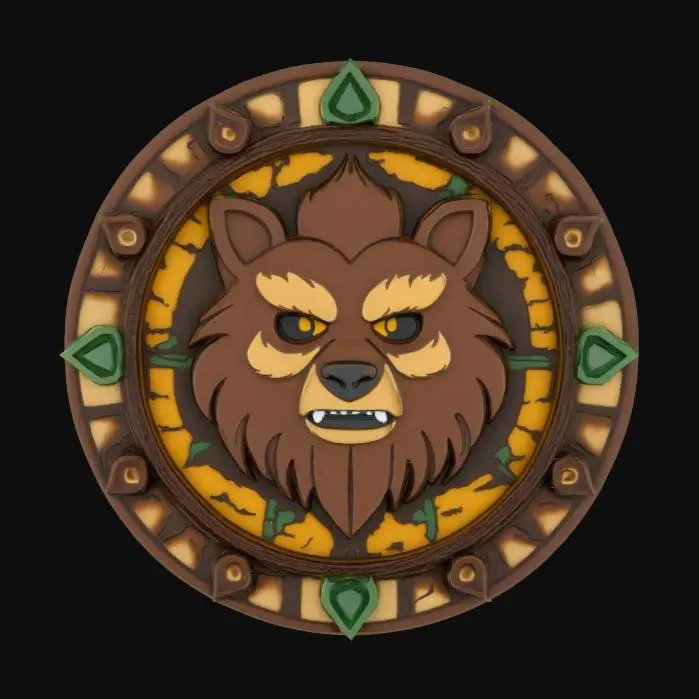 3D model for #emblem#, ewok emblem 