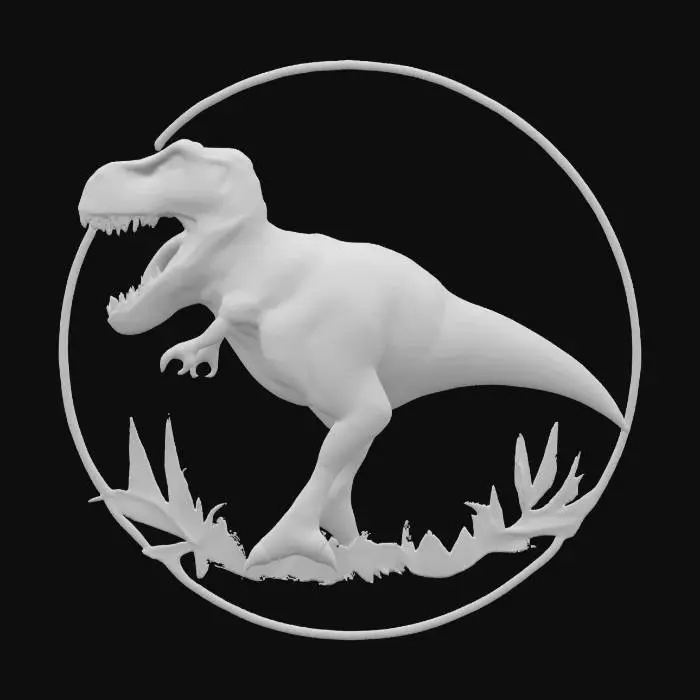 3D model for #emblem#, t-rex 