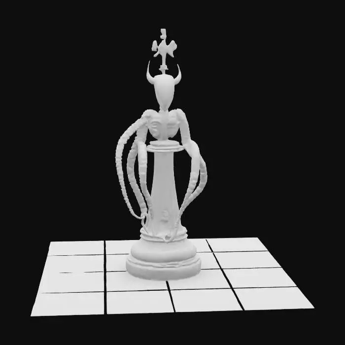 3D model for Hr giger inspired queen chess piece