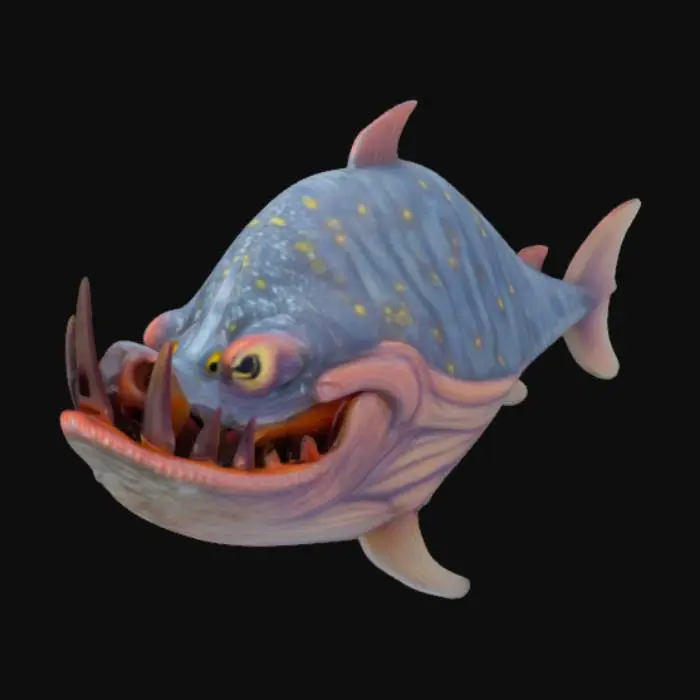 3D model for Fierce Blue Piranha