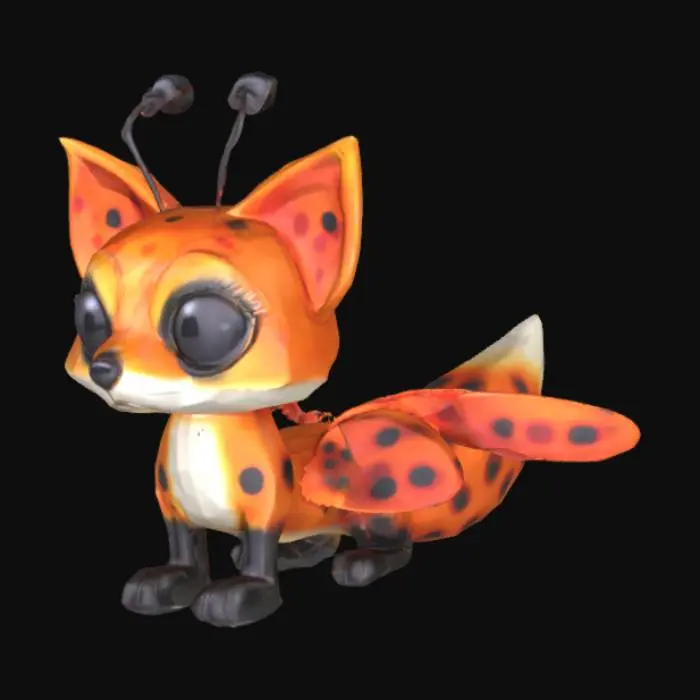 3D model for Ladybug Fox Fusion, #SketchTo3D#