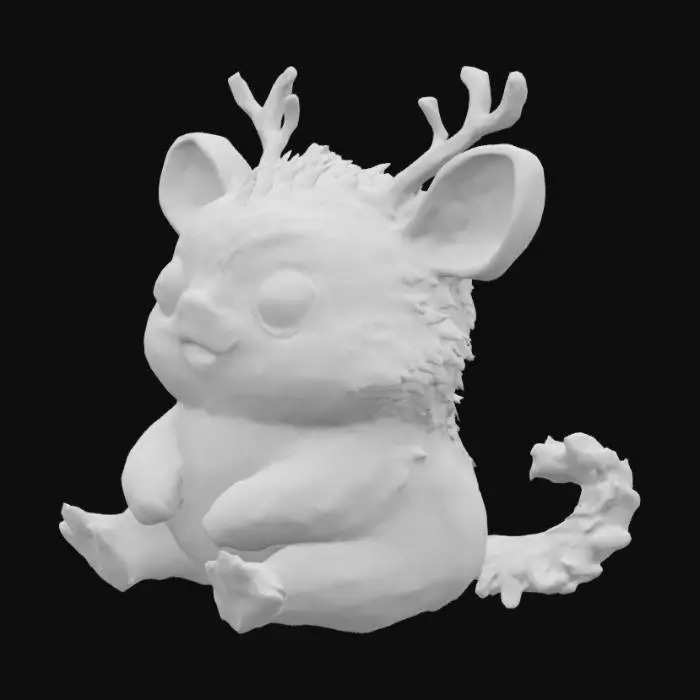 3D model for Whimsy Antlerling, #SketchTo3D#