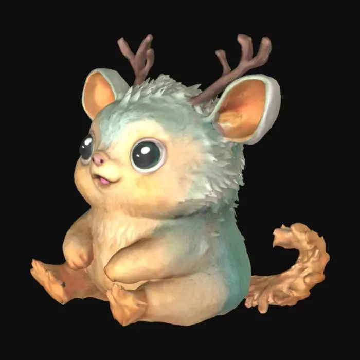 3D model for Whimsy Antlerling, #SketchTo3D#