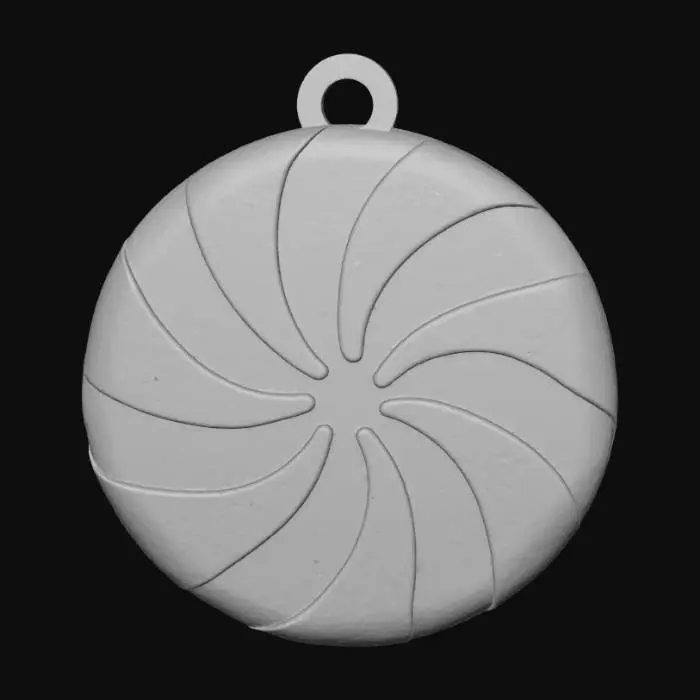3D model for Peppermint Swirl Ornament
