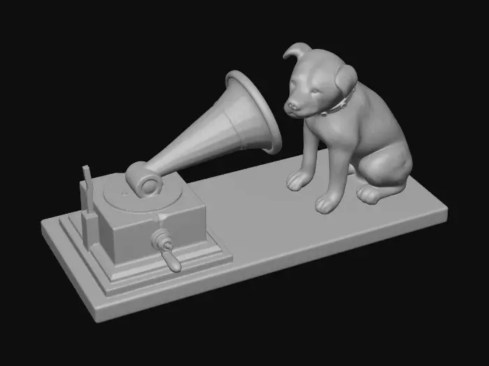 3D model for Listening Dog Statue