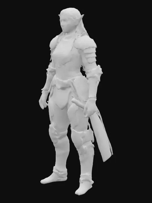 3D model for Elven Warrior