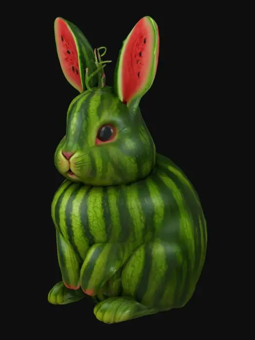 3D model for Watermelon Bunny