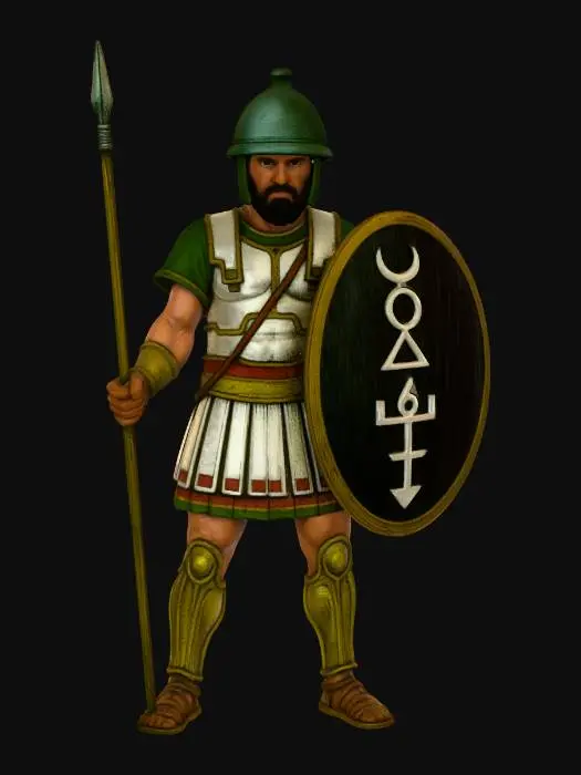 3D model for Warrior with Shield