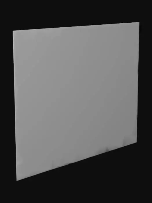 3D model for Un segmento estrecho de pared, con una superficie de hormigón desgastado y de color neutro. A lo largo de su estructura, tuberías de conducto metálicas, de aspecto industrial y ligeramente envejecido, recorren horizontal o verticalmente. Paneles de espuma insonorizante, de forma rectangular y color descolorido por el tiempo, están adheridos irregularmente a la pared. La combinación de estas texturas crea el ambiente de un pasillo olvidado en una antigua instalación de radio, con sutiles marcas de uso y abandono.