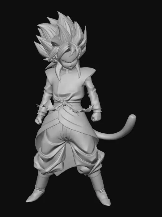 3D model for Crimson Saiyan Warrior