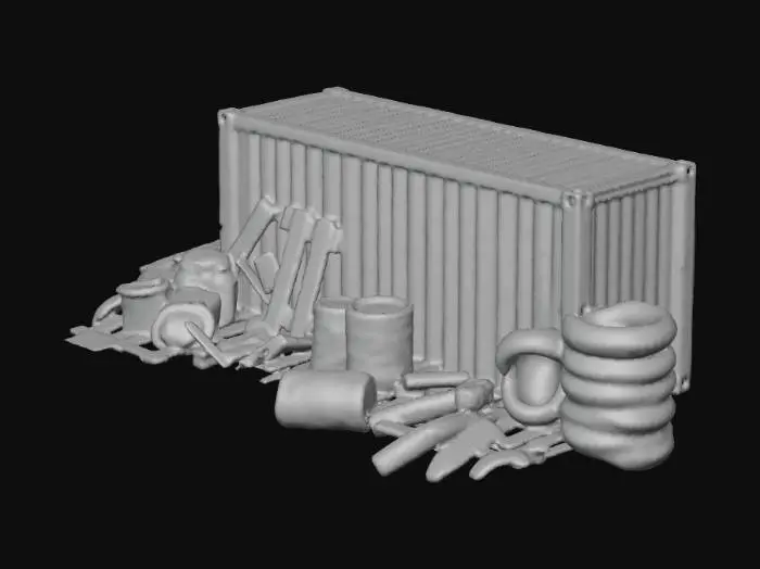 3D model for Container Yard Clutter