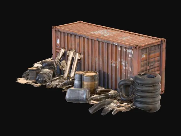 3D model for Container Yard Clutter