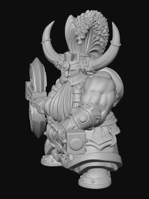 3D model for Dwarven Warrior