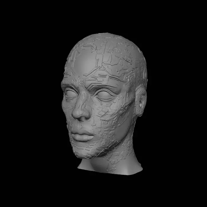 3D model for Neon Skull of the Machine
