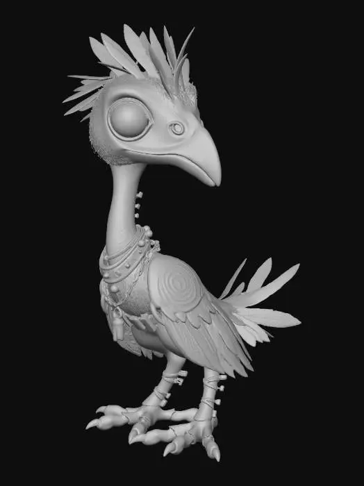 3D model for Inked Punk Ostrich