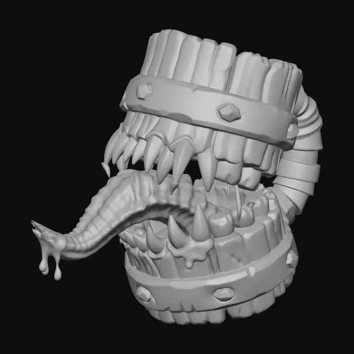 3D model for Barrel Mouth Monster