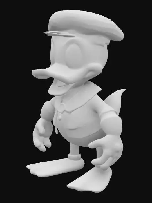 3D model for Cyber cartoon Donald Duck, high detailed