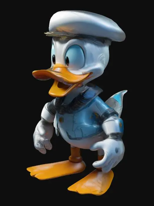 3D model for Cyber cartoon Donald Duck, high detailed