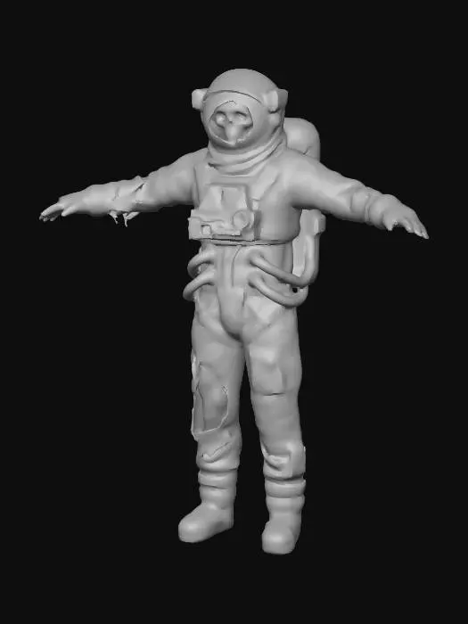 3D model for зомби  в скафандре