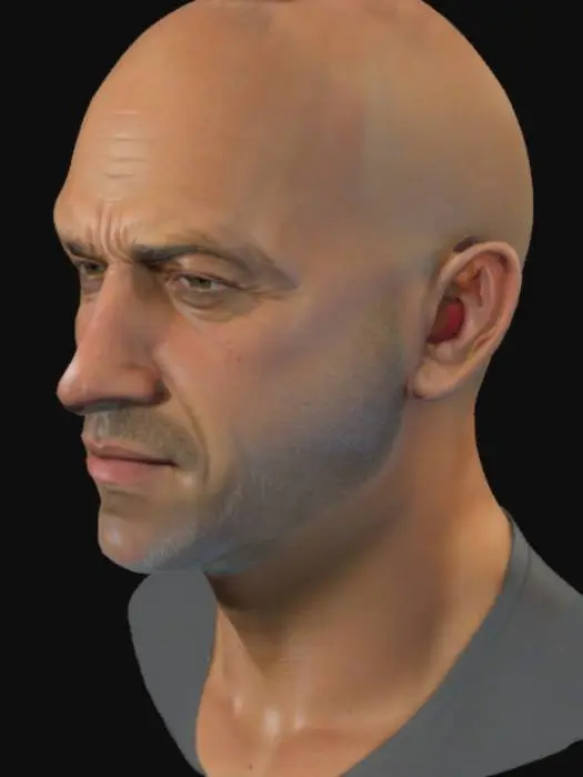 3D model for Generate realistic 3d head of vin diesel