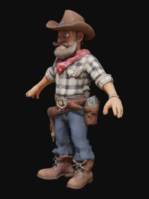3D model for cowboy in a t-pose