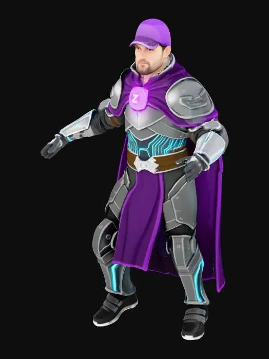 3D model for CyberAxe Zcash Techno Warrior