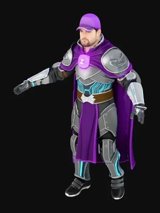 3D model for CyberAxe Zcash Techno Warrior