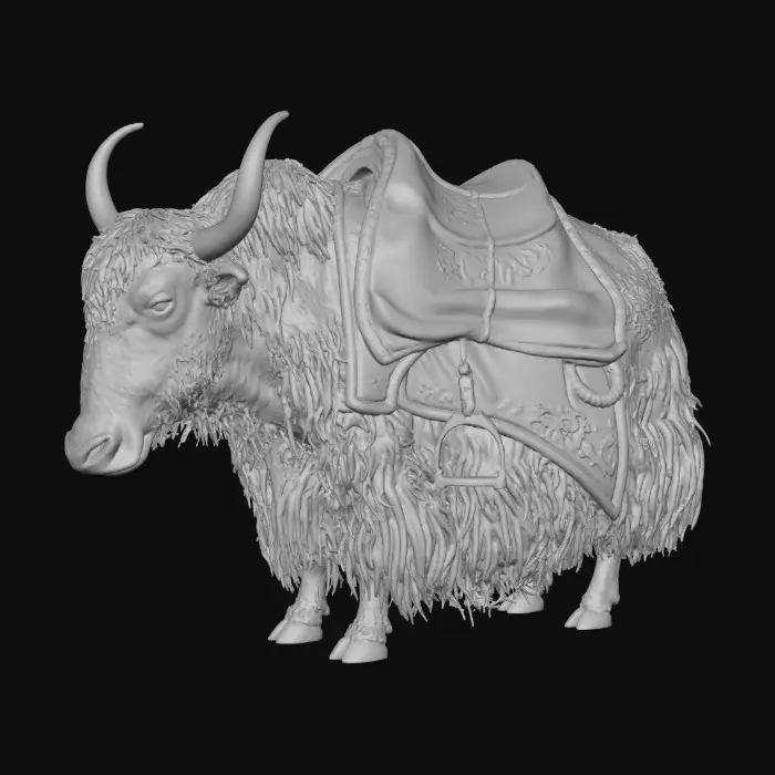 3D model for Yak Adorned in Color